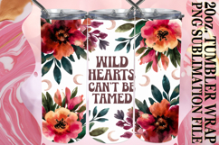 Cozy Sunsets 20oz tumbler wrap, Flower Quote Product Image 1