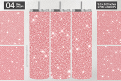 Rose Pink Glitter Tumbler Wrap| Tumbler Sublimation Product Image 1