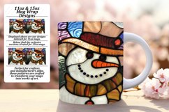 Winter Holiday Snowman Mug Wrap Design Product Image 1