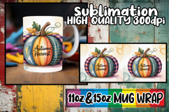 Inspiring sunsets 11oz 15oz sublimation wrap, Pumpkin Waterc Product Image 1