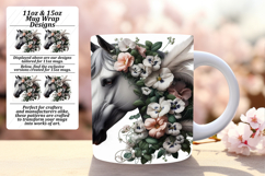 Fashionable 11oz Mug Wrap Png , Horse Product Image 1