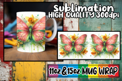 Radiant adventures 11oz 15oz sublimation wrap, Butterfly Product Image 1