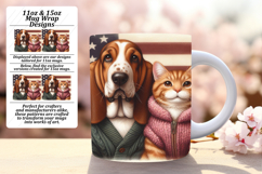 Custom 11oz Mug Wrap Png Design , Dog and cat Product Image 1