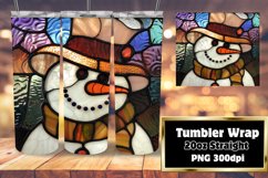 3D Snowman Wrap Holiday Stained Glass Product Image 1