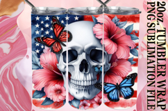 Joyful Whispers 20oz tumbler wrap, Skull USA Product Image 1
