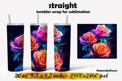 Roses Tumbler sublimation,Flowers tumbler design Product Image 1
