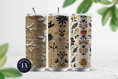 Scandinavian Embroidery Pattern | Jute Floral Texture Product Image 2