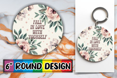 Cozy Circle Designs for Cars, Flower Quote Product Image 1