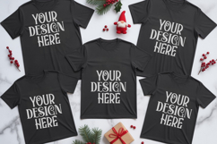 Christmas Family Matching Group T-Shirt Mockups | Holiday Fl Product Image 1
