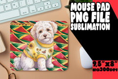 Blissful MOUSE MAT PNG Style, Cute Dog Product Image 1