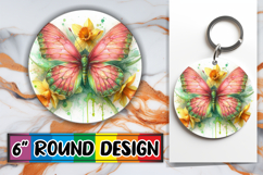 Bright Moments Round Design PNG, Butterfly Product Image 1
