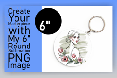 Dynamic Keychain Circle PNG Design , Beauty Woman Product Image 1