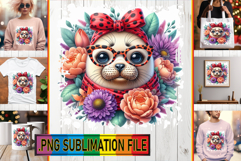 Cozy TSHIRT Sublimation Art PNG, Cute Animals Product Image 1