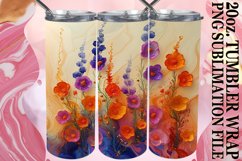 Beautiful Spring Floral Tumbler Design Wrap Product Image 1