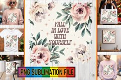Joyful PNG TSHIRT Art Ideas, Flower Quote Product Image 1