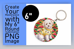 Artful Circle PNG for Coaster Design , Cute Dog Product Image 1
