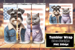 Unique 20oz Gift Tumbler Template , Dog and cat Product Image 1