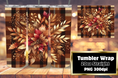 20oz Tumbler Wrap for Gift Giving , Autumn Flower Product Image 1