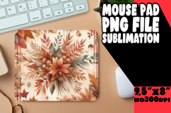 Cozy Mouse Mat Design Sublimation, Autumn Flower Product Image 1