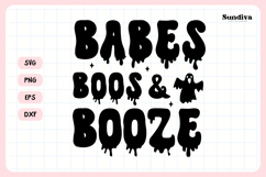 Spooky Bachelorette Party Saying SVG | Babes, Boos &amp; Booze Product Image 3