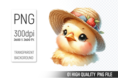 Cute Chicken, Animal Sublimation Clipart PNG Product Image 1