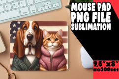 Joyful Mouse Mat Design Sublimation, Dog and cat Product Image 1