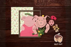 Pig Farmhouse Sign SVG Laser cut files for Glowforge, Cricut Product Image 3