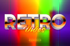 Retro Vibes editable text effect style with vibrant theme Product Image 1