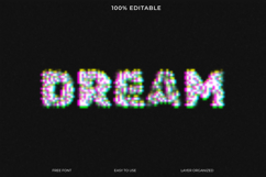 Dream Glitch Text Effect Photoshop Template Product Image 1