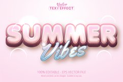 Cartoon text effect, editable summer vibes text and comic Product Image 1