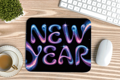 Happy New Year PNG Mouse Pad,Festive New Year's Eve 2026 PNG Product Image 1