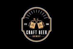Vintage Craft Beer Brewery and Ale Logo Vector Collection Product Image 2