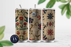 Scandinavian Embroidery Pattern | Jute Floral Texture Product Image 4