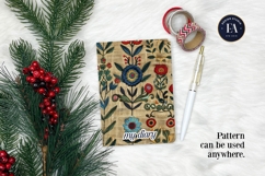 Scandinavian Embroidery Pattern | Jute Floral Texture Product Image 3