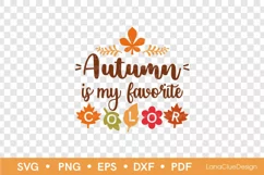Autumn is My Favorite Color SVG, Autumn Quote SVG Cut File Product Image 3