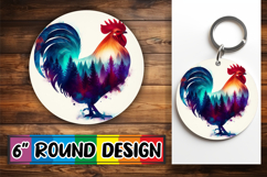 Bright Circle Keychain Design, Animals Art Product Image 1