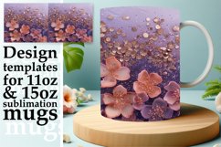 Blossom Leopard Glitter Mug Wrap Product Image 1