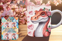 FRESH PNG for 11oz Mug Wrap , Cute Dino Product Image 1