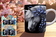 Gorgeous Png Mug Wrap Design 15oz , Horse Product Image 1