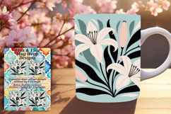 Festive 11oz Mug Wrap Png Artwork , Flowers Product Image 1