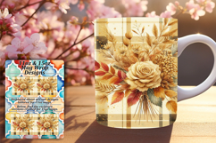 VIBRANT 15oz PNG Mug Wrap Design , Autumn Flower Product Image 1