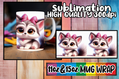 Lively dreams 11oz 15oz sublimation wrap, 3D Dog Product Image 1