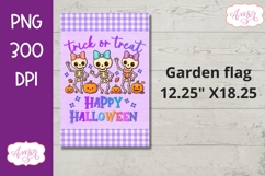 Happy Halloween Garden Flag Sublimation PNG, Trick or treat Product Image 2