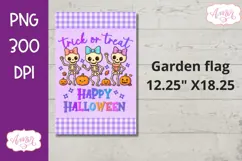 Happy Halloween Garden Flag Sublimation PNG, Trick or treat Product Image 2