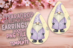 Sophisticated Teardrop Earrings PNG Artwork , Gnome Product Image 1