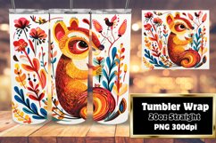 Colorful Watercolor Squirrel Wrap: Vibrant Edition 20oz Product Image 1