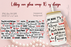 Valentines pattern Libbey Can Glass Wrap 16oz design BUNDLE Product Image 9