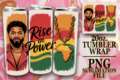 Cheerful evenings 20oz tumbler wrap, Juneteenth Product Image 1