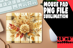 Joyful Mouse Pad PNG Design, Autumn Flower Product Image 1
