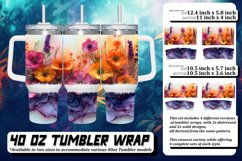 Radiant Petal Paradise Watercolor Tumbler Design Product Image 1